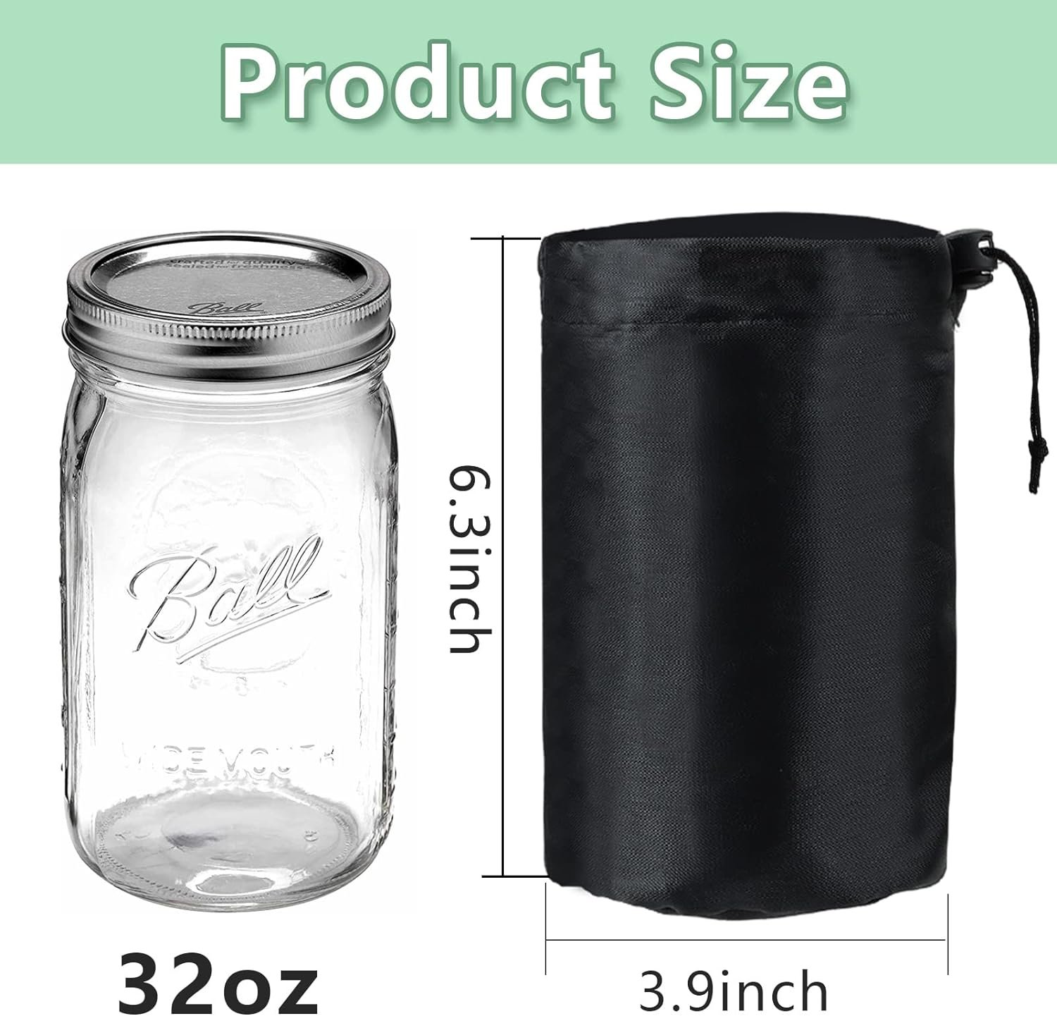 12Pcs Kratky Blackout Sleeves for Ball Mason Jars 32 Oz, Black Wide Mouth Mason Jar Grow Cover, Hydroponic Container Sheath, Sprouting Jars Sleeves for Help Plants Grow Healthily of Kratky