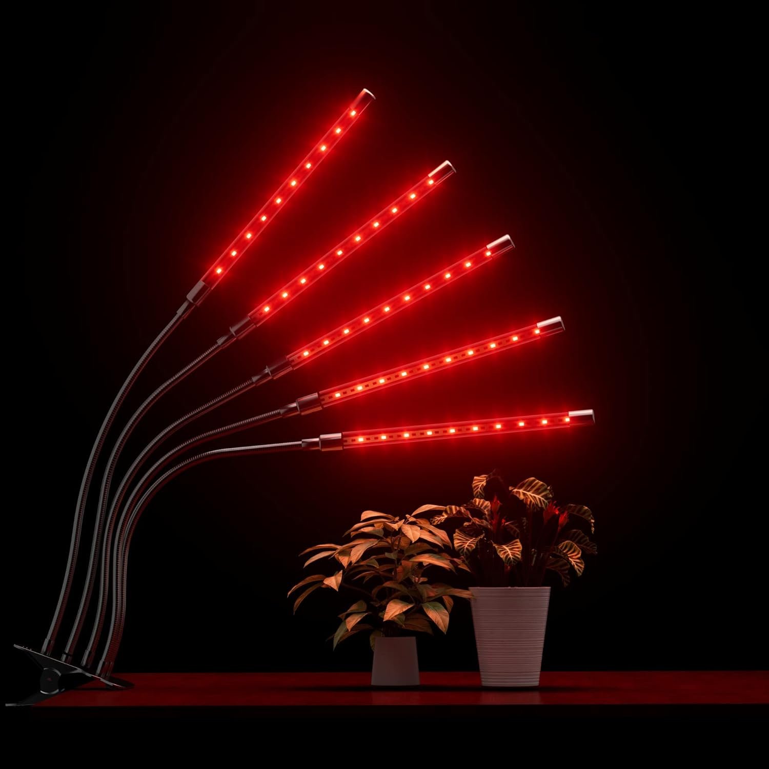 GroDrow Grow Lights for Indoor Plants, 150 LED Grow Light for Seed Starting with Red Blue Spectrum, 3/9/12H Timer, 10 Dimmable Levels  3 Switch Modes, Adjustable Gooseneck Suitable for Various Plant