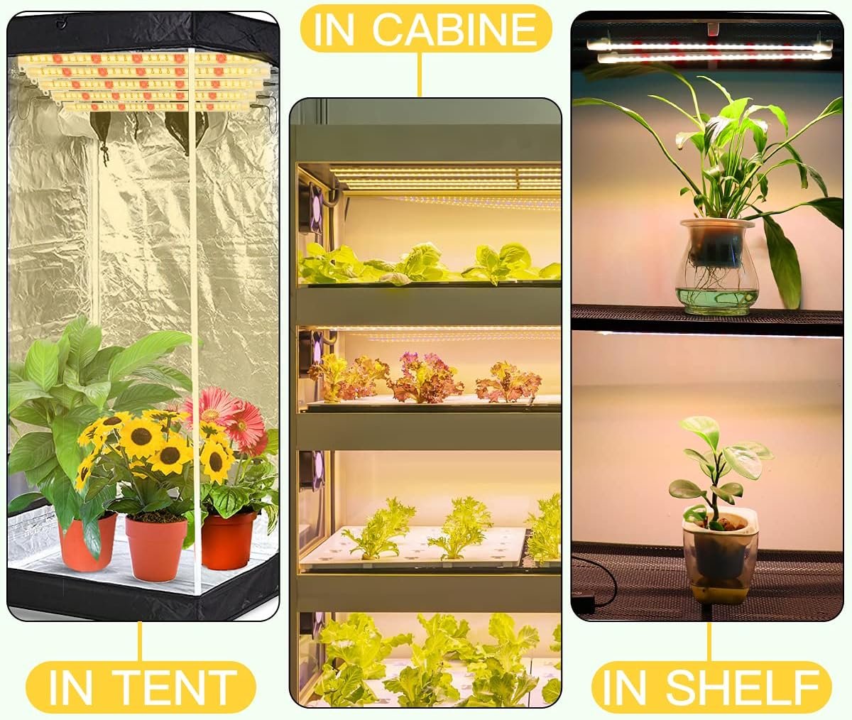 Grow Light Strips, LED 150-Bulb 3500K Dimmable Full Spectrum Plant Growing Lamp Bars for Indoor Plants Hydroponic Veg Succulent Seedling, Daisy-Chain Design