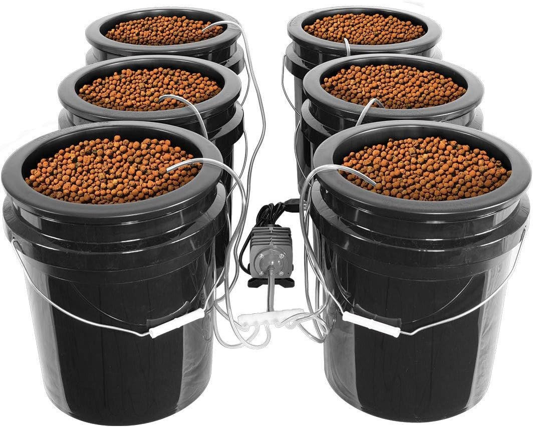 HTG Supply Bubble Brothers DWC Hydroponic System - 6-Site XL