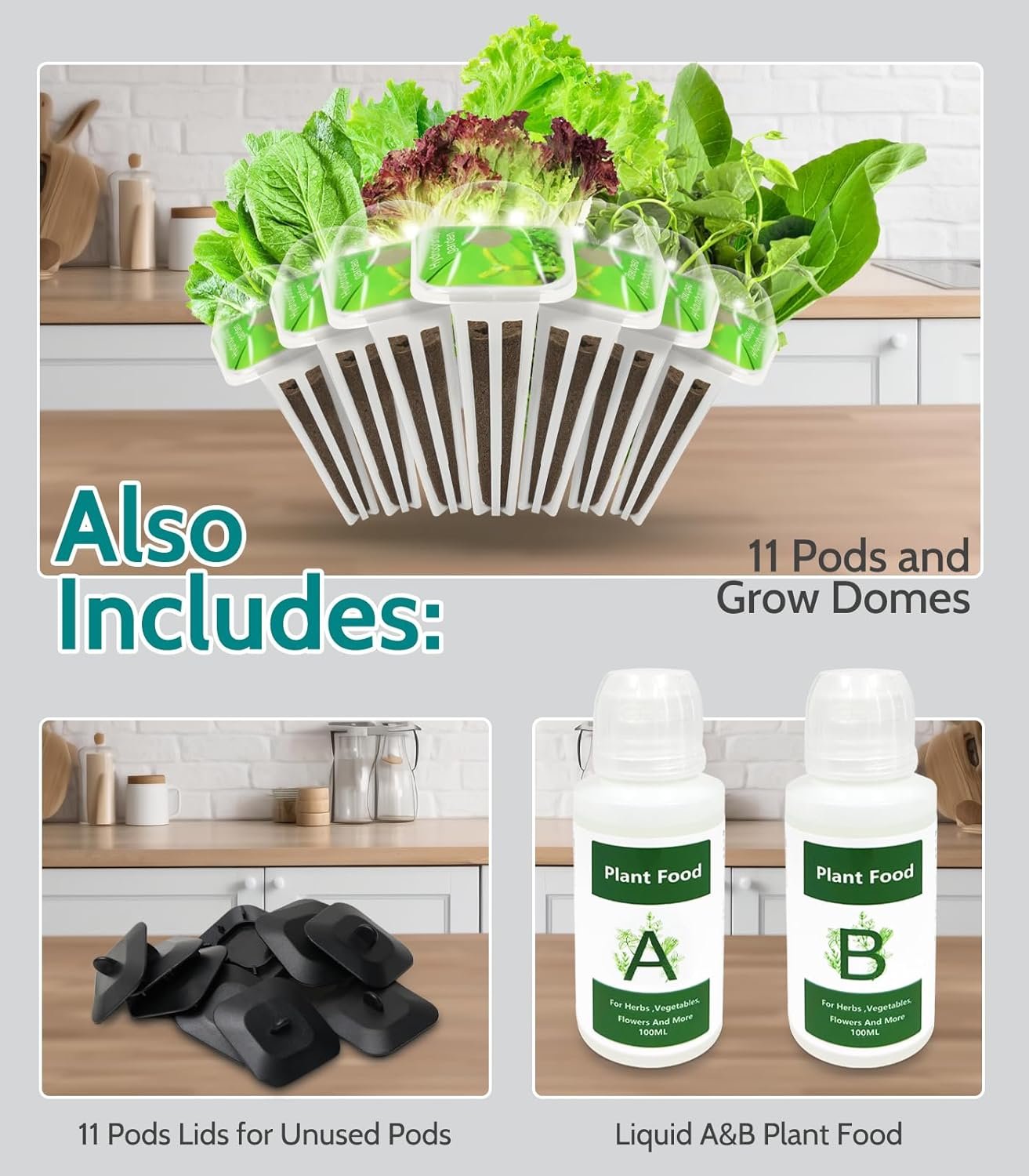 Hydroponics Growing System Indoor Garden: 2024 New Upgrade 11Pods Planting Herb Garden Kit with Atomizer  Water Automatic Cycle System, Ideal Christmas Gifts for Mom Dad Men Women