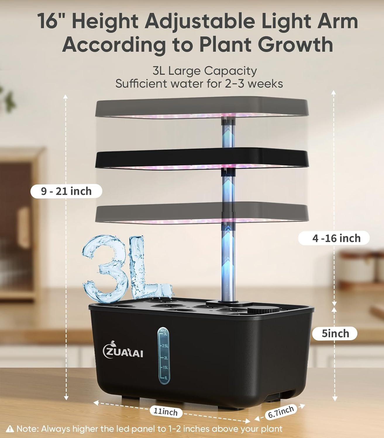 Hydroponics Growing System Indoor Garden: 8Pods Plant Germination Kit with Height Adjustable LED Grow Light, Indoor Hydroponic Growing System Herb Garden, Christmas Gifts for Women