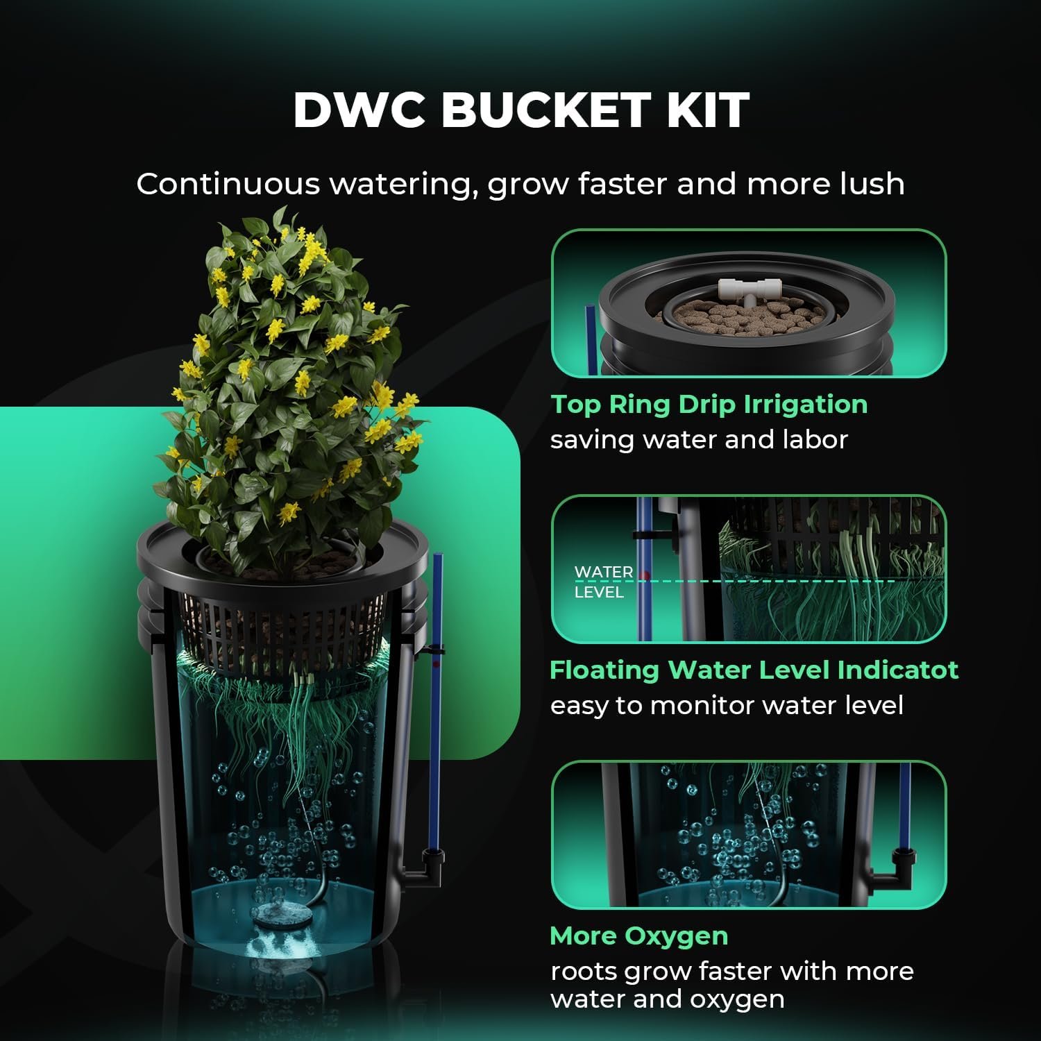 mars hydro dwc hydroponics grow system 5 gallon deep water culture review