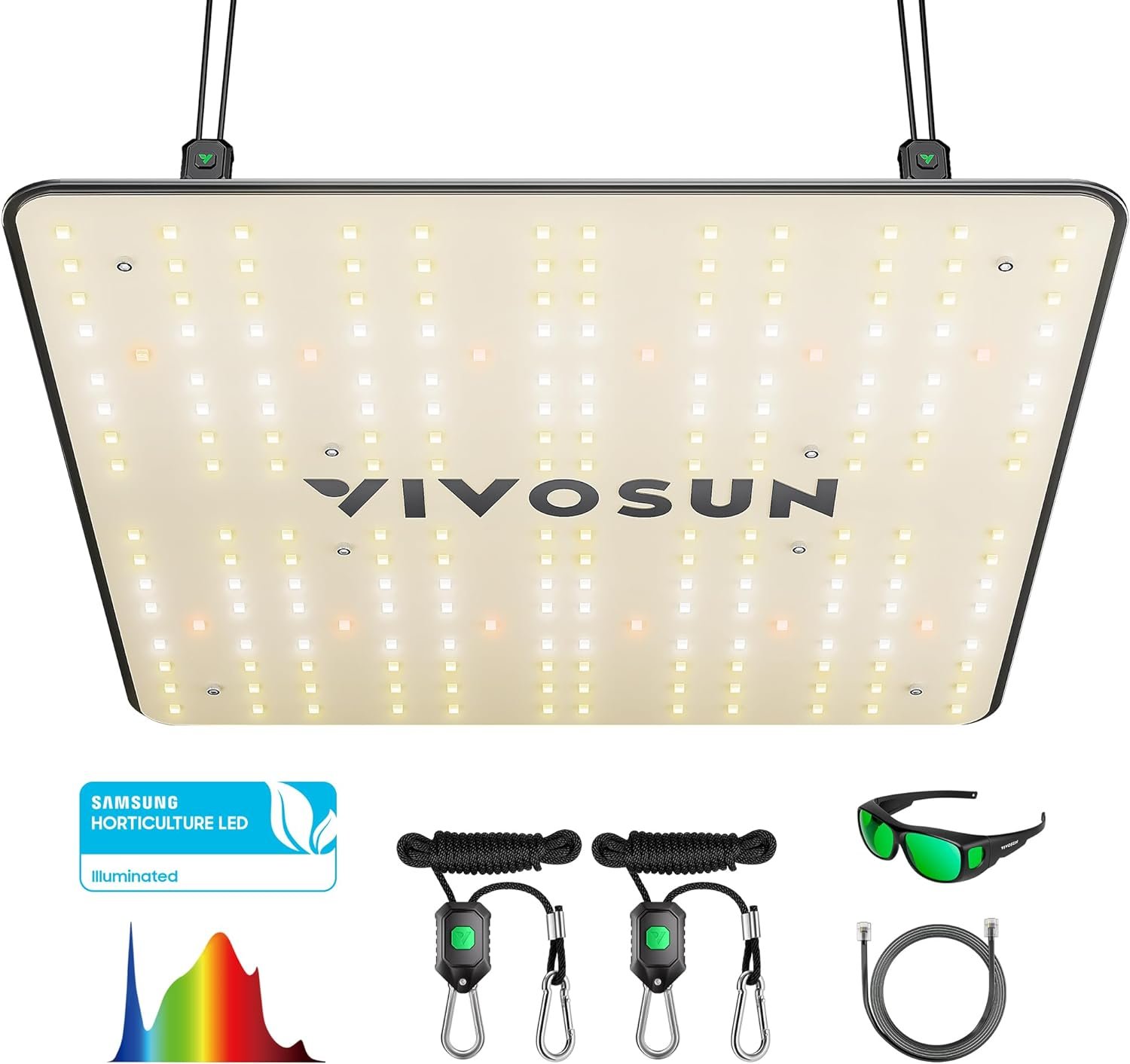 VIVOSUN VS1000 LED Grow Light with Samsung LM301 Diodes  Sosen Driver Dimmable Lights Sunlike Full Spectrum for Indoor Plants Seedling Veg and Bloom Lamps for 2x2/3x3 Tent